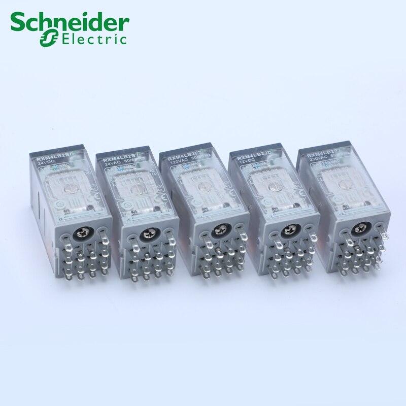 5pcs/lot Schneider Small Intermediate Power Relay 3A 14 pins 4 C/O RXM4L Online