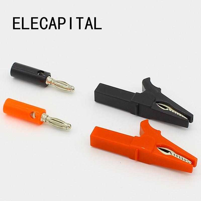 55MM Alligator clip + BANANA PLUG, test probe with 4mm Banana Plug Cable Clips Online
