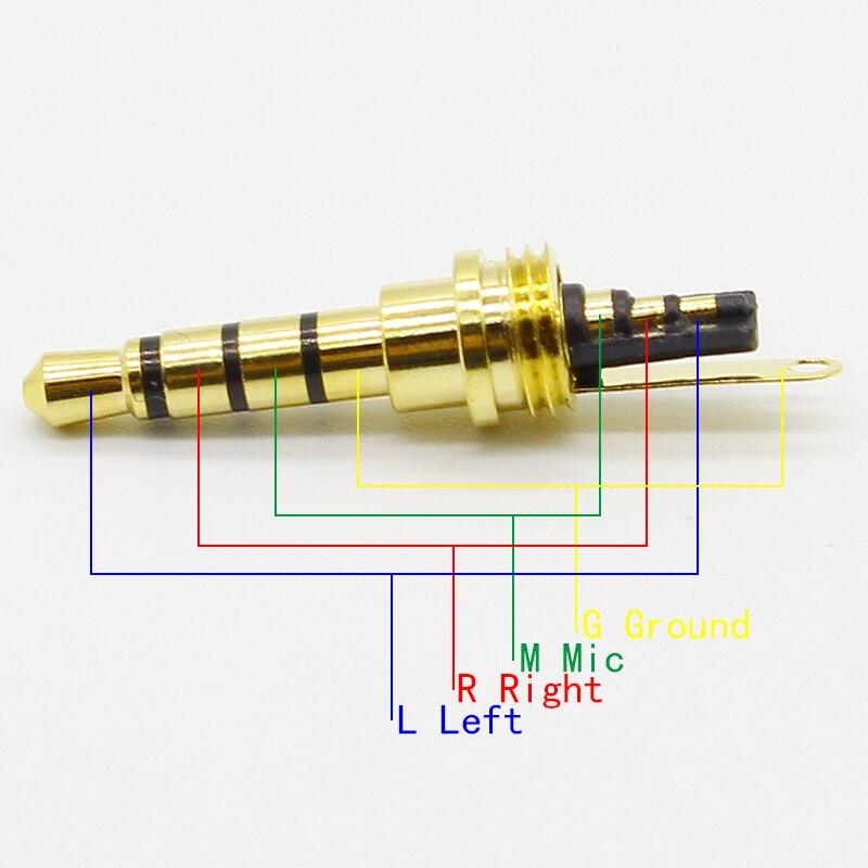 7pcs Copper Gold Plated 1/8" 3.5mm Male Mini Jack Plug soldering 4 pole plug Repair Headphone Cable Solder Online now