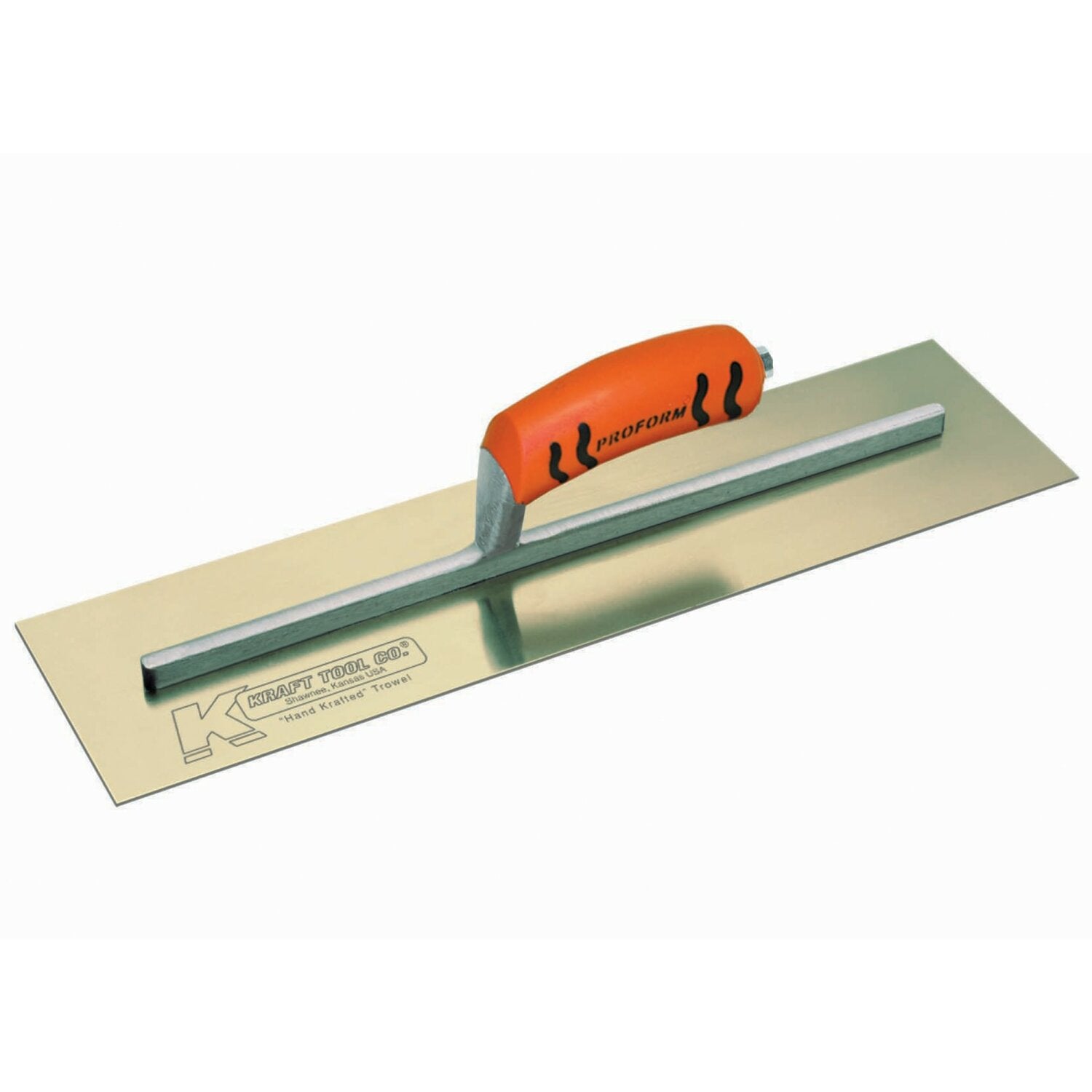 Kraft Tool CF541PF 14″ x 4″ Golden Stainless Steel Cement Trowel with ProForm Handle Supply