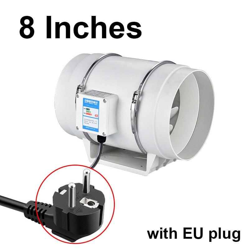 8 inch 220V Exhaust Fans Home Inline Pipe Duct Fan Kitchen Toilet Extractor Ventilation Online Sale