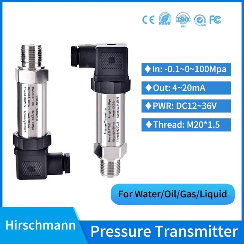 Absolute 0-100MPa Diffused Silicon Membrane Pressure Sensor Transducer Diaphragm Hydraulic 4-20mA Pressure Transmitter Supply