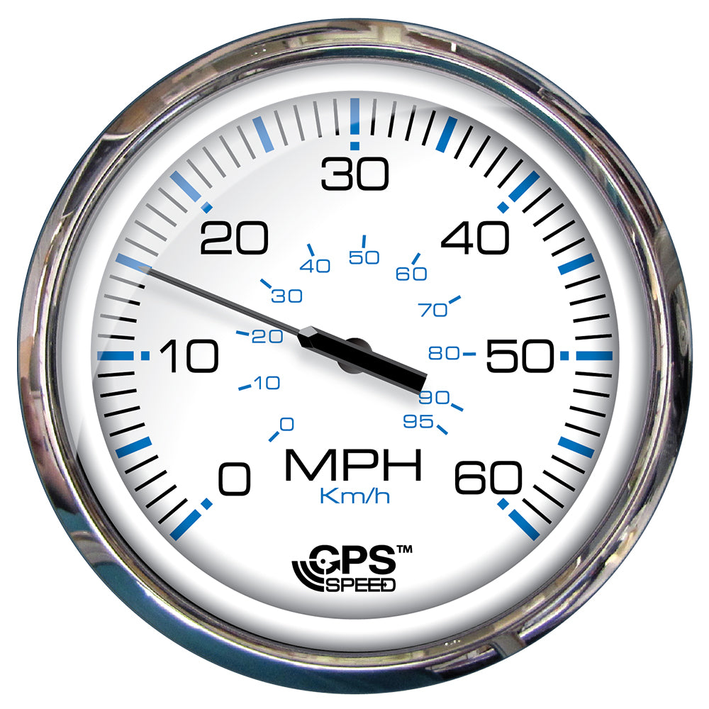 Faria Chesapeake White SS 5″ Speedometer – 60 MPH (GPS)(Studded) [33861] Supply