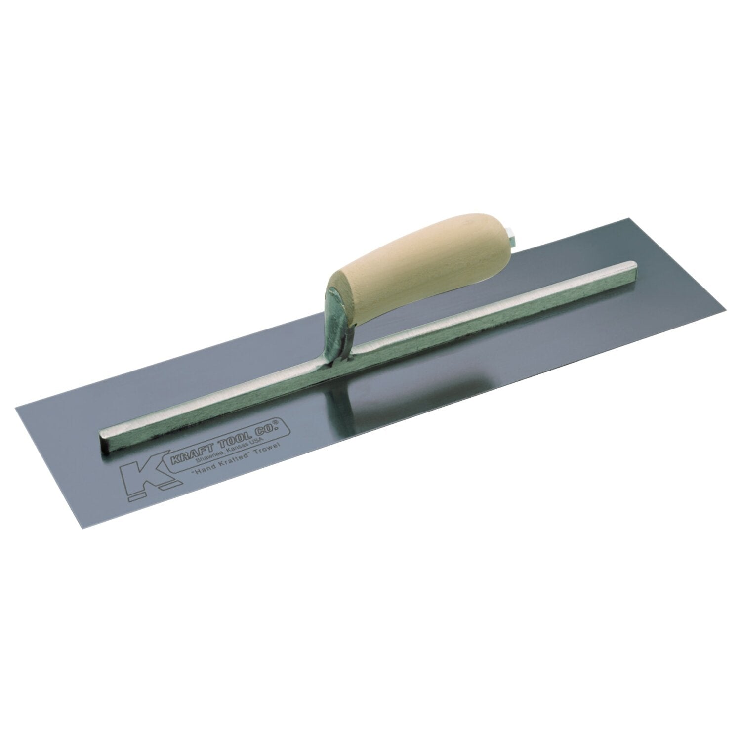 Kraft Tool CF743B 24″ x 4″ Blue Steel Cement Trowel with Camel Back Wood Handle Online Sale