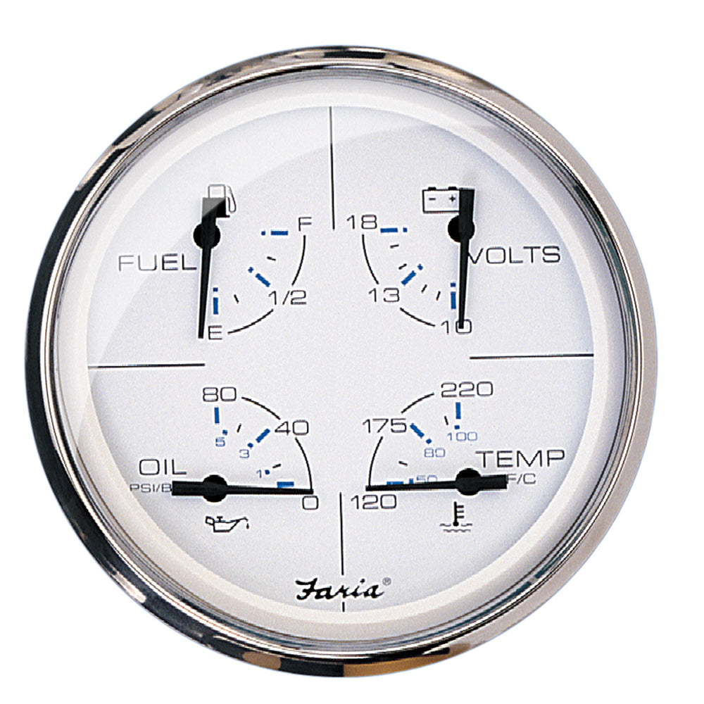 Faria Chesapeake White SS 5″ Multifunction Gauge [33864] Hot on Sale