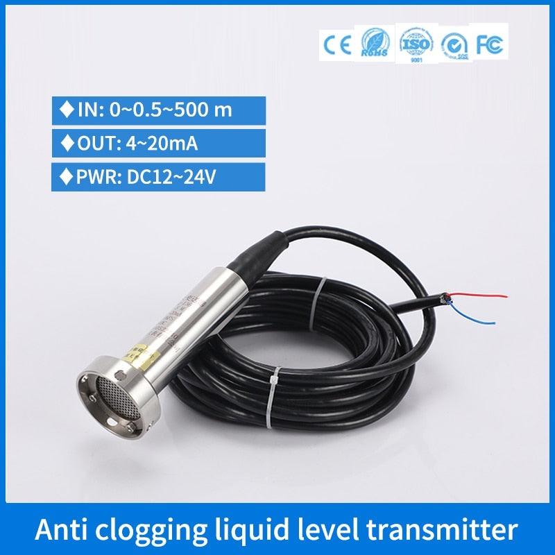 Anti clogging Liquid Water Level Sensor 4-20mA Submersible Septic Tank Sludge Sewage Level Transmitter Fashion
