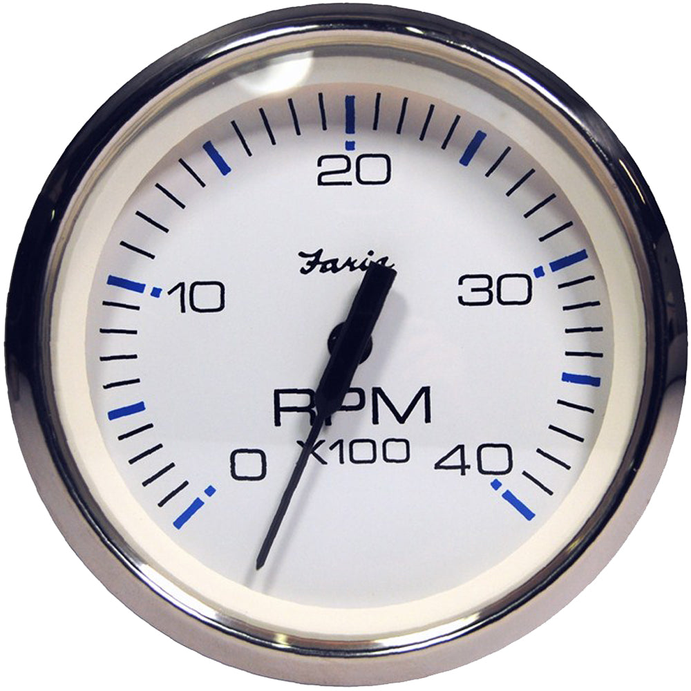 Faria Chesapeake White SS 4″ Tachometer – 4000 RPM (Diesel) (Magnetic Pick-Up) [33818] Fashion