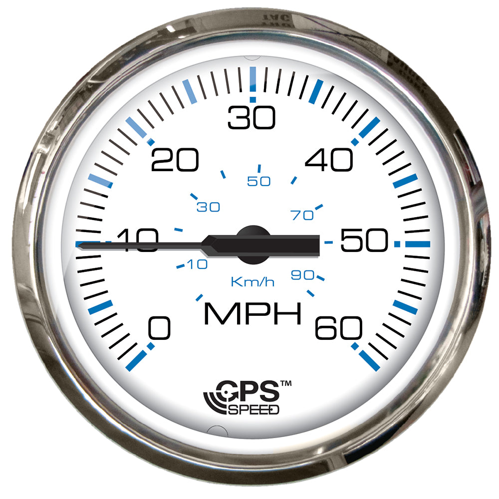 Faria Chesapeake White SS 4″ Studded Speedometer – 60MPH (GPS) [33839] Hot on Sale