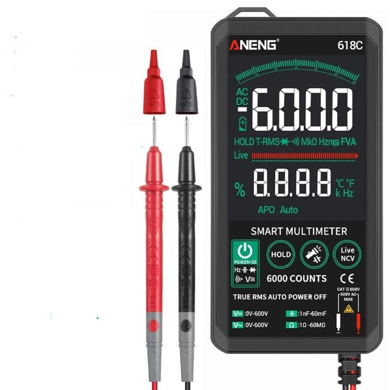 ANENG- 618C Digital Multimeter Smart Touch DC Analog Bar NCV Testers Meter Fashion