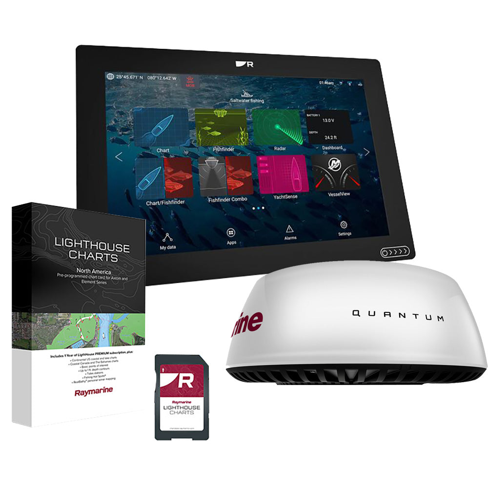 Raymarine Axiom+ 12 RV Chartplotter/Fishfinder w/Raymarine Quantum Q24C Radar Bundle [T70590] Discount