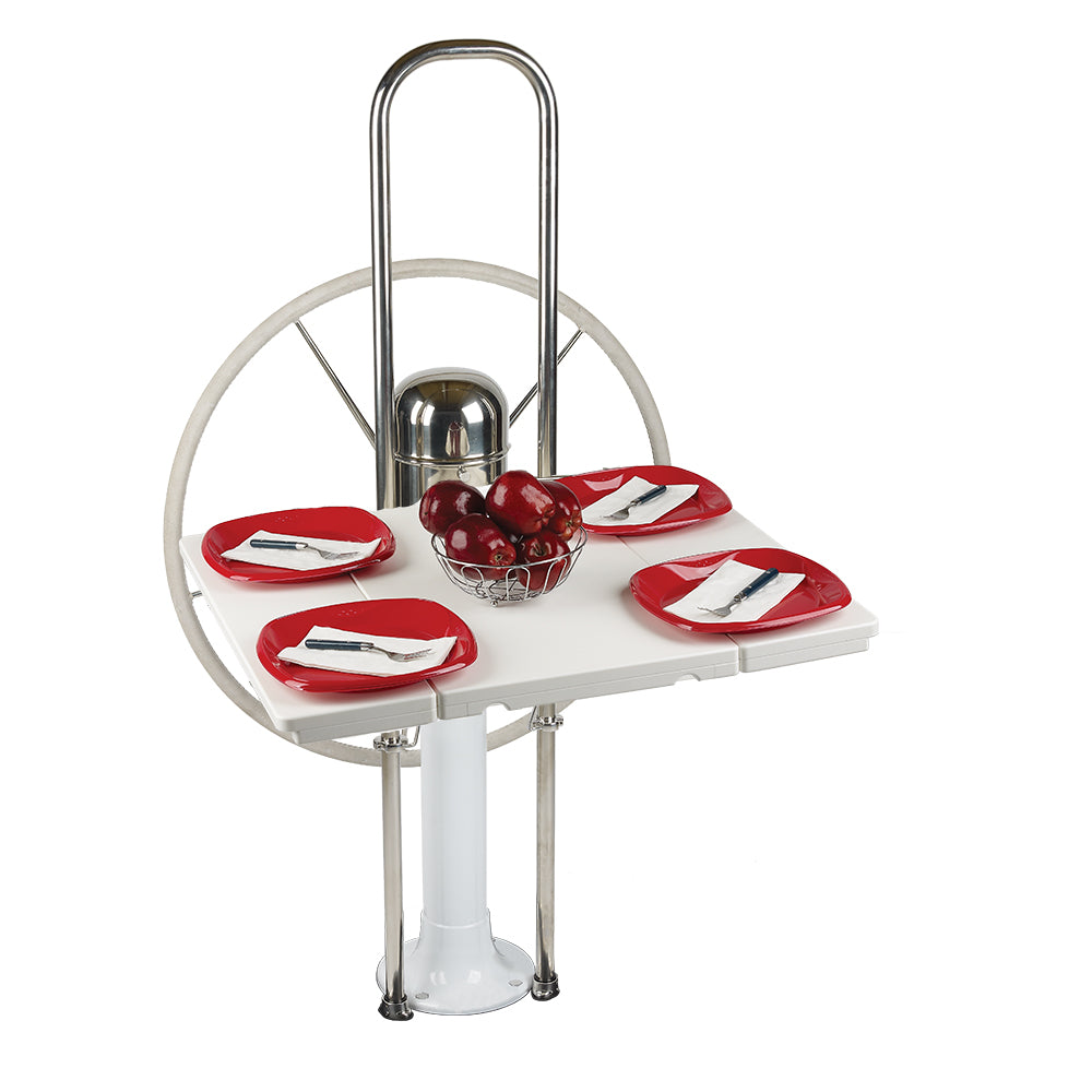 Edson White Poly Fold Down Drop Leaf Table – Edson 9-1/2″ Guard w/ 1″, 1-1/8″, 1-1/4″ [737WH-95-28] on Sale