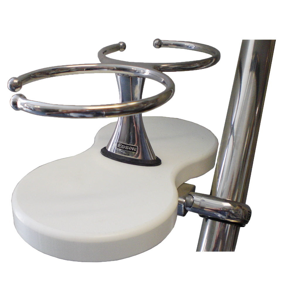 Edson Clamp-On Drink Holder – Double – White Poly [878WH-2-125] Online Hot Sale