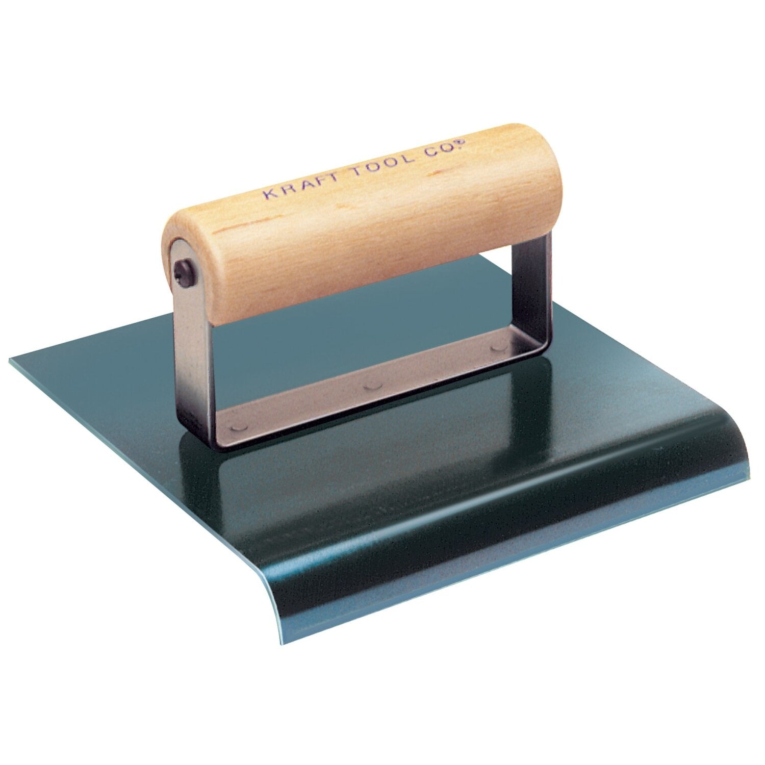 Kraft Tool CF673 6″ x 5-1/2″ 1/2″R Blue Steel Edger with Wood Handle on Sale