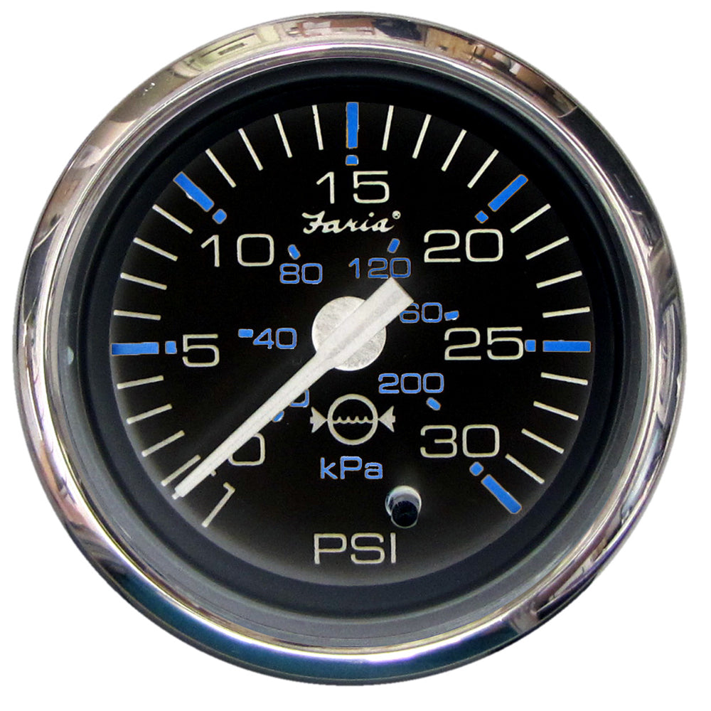 Faria Chesapeake Black 2″ Water Pressure Gauge (30 PSI) [13712] Discount