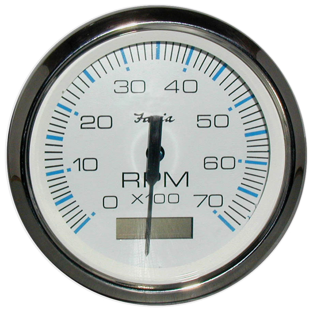 Faria Chesapeake White SS 4″ Tachometer w/Hourmeter – 7000 RPM (Gas) (Outboard) [33840] Discount