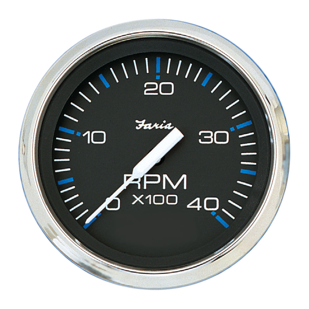 Faria Chesapeake Black 4″ Tachometer – 4000 RPM (Diesel) [33742] Online Sale