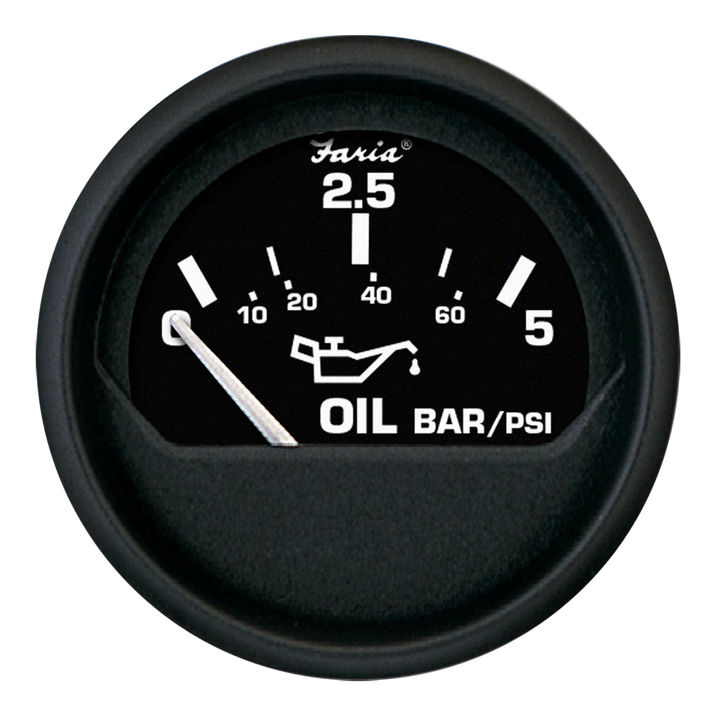 Faria Euro Black 2″ Oil Pressure Gauge – Metric (5 Bar) [12805] Sale