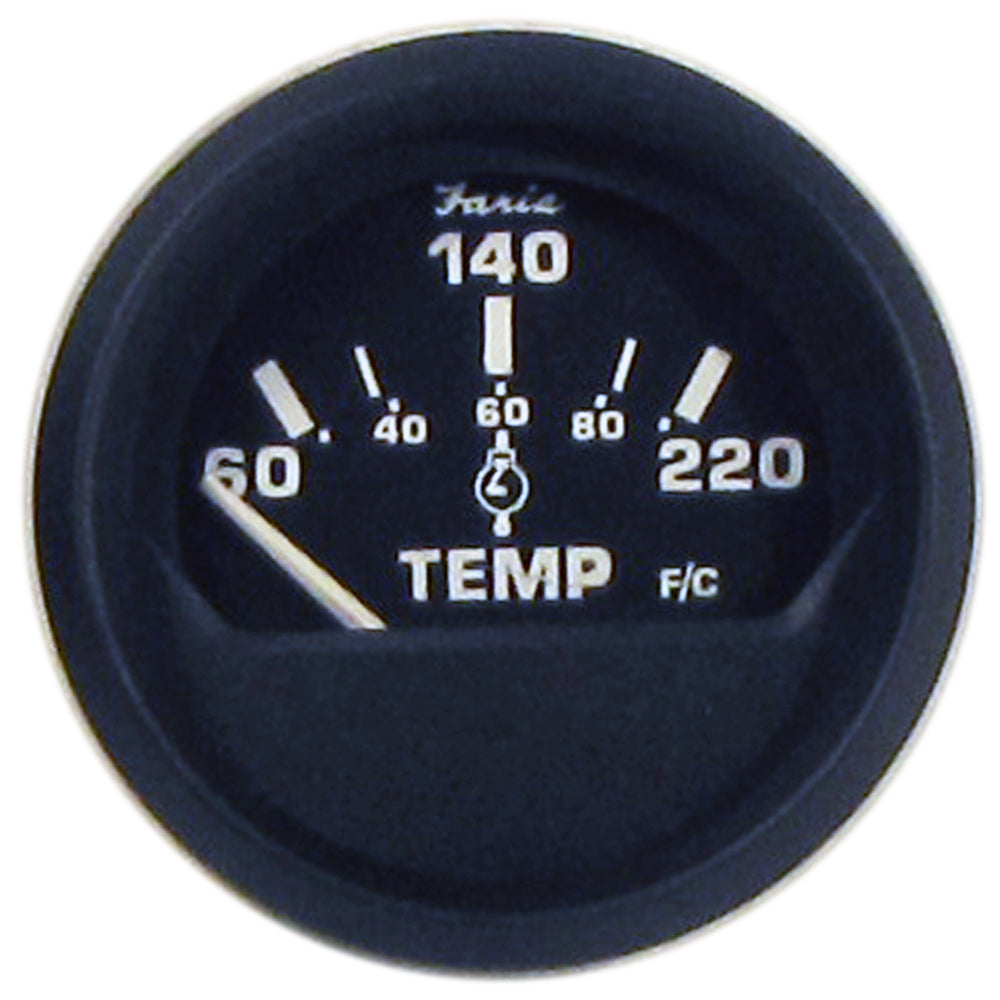 Faria Euro Black 2″ Cylinder Head Temperature Gauge (60 to 220 F) with Sender [12819] Supply