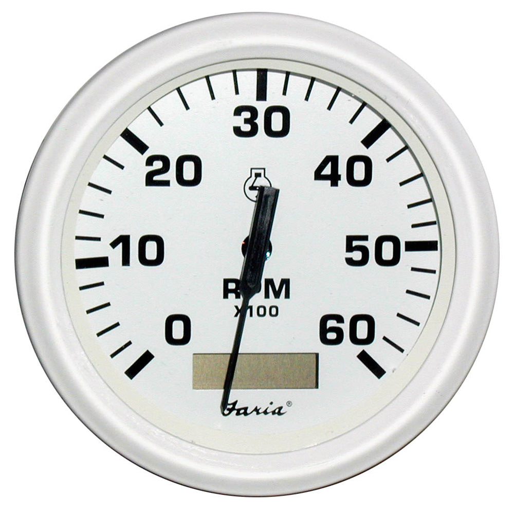 Faria Dress White 4″ Tachometer w/Hourmeter – 6000 RPM (Gas) (Inboard) [33132] Hot on Sale