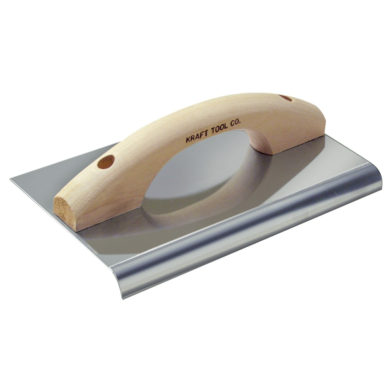 Kraft Tool CF901 10″ x 6″ 3/8″R Stainless Steel Hand Edger with Wood Float Handle Online now