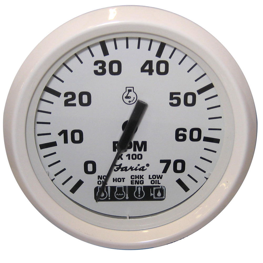 Faria Dress White 4″ Tachometer w/Systemcheck Indicator – 7000 RPM (Gas) (Johnson / Evinrude Outboard) [33150] Online Hot Sale