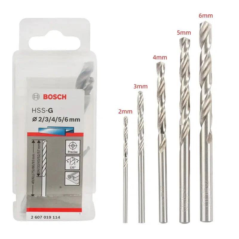 BOSCH- 5 HSS-G Twist Drill Bits Straight Twist Drill Bits|  2/3/4/5/6 mm Supply
