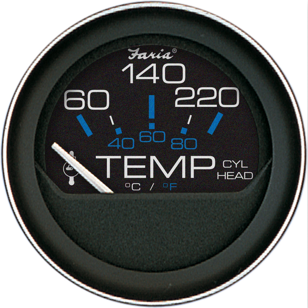 Faria Coral 2″ Cylinder Head Temperature Gauge (60-120 F) w/Sender [13009] Online