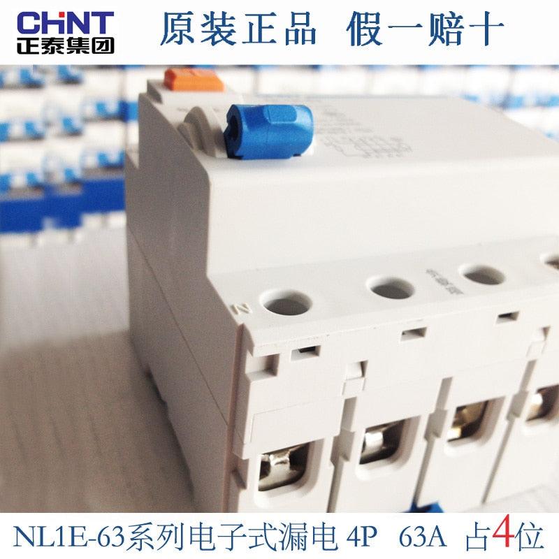 CHINT NL1E-63 3P+N 4P 63A 40A 25A 30MA RCCB 50HZ/60HZ  Electronic Electric Leakage Breaker Residual current protection Online