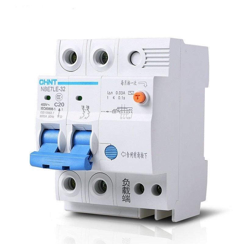 CHNT CHINT Leakage Circuit Breaker Household With Electric Protection Circuit Breaker NBE7LE 2P 16A 20A 25A 32A 40A 63A Online Sale