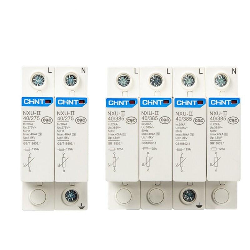 CHINT NXU-II Surge Protective Device 2P 3P 4P 15kA 40KA 65KA 100KA Surge Arrester Protect Electric System on Sale