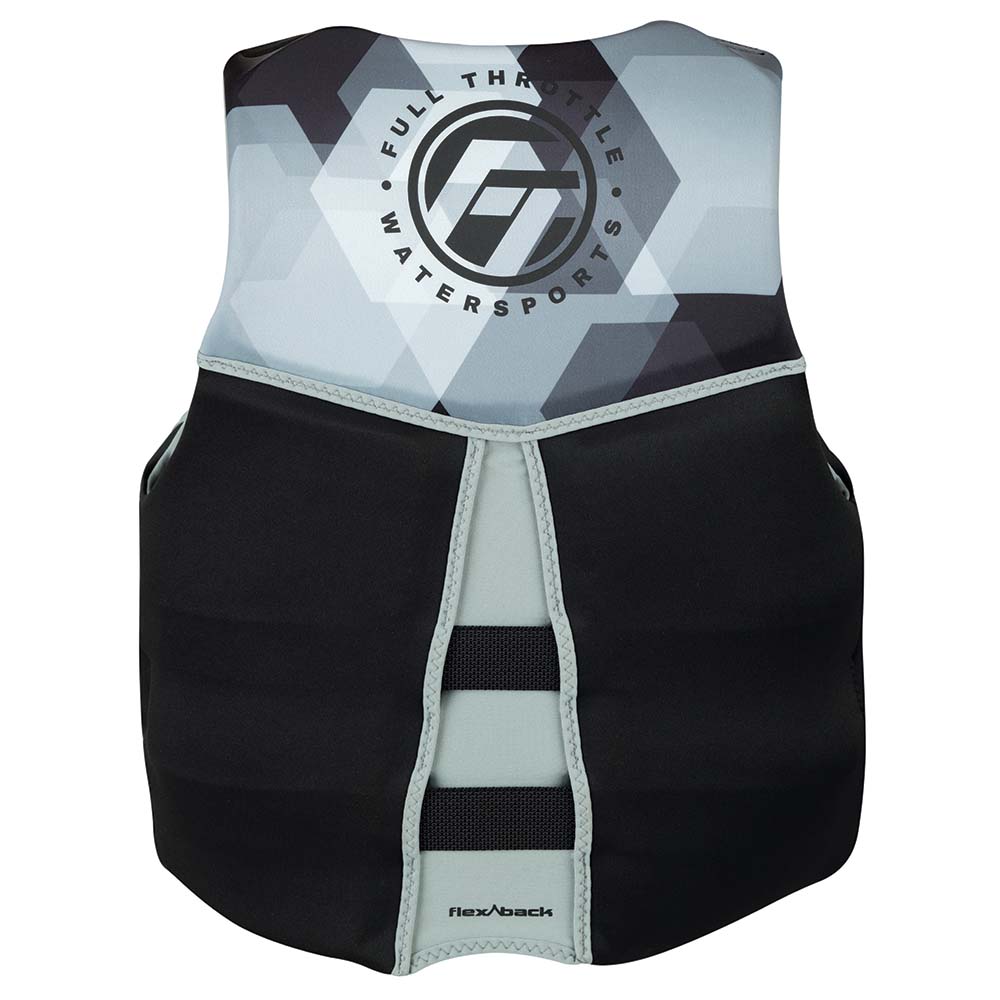 Full Throttle Mens Rapid-Dry Flex-Back Life Jacket – 2XL – Black/Grey [142500-701-060-22] Sale