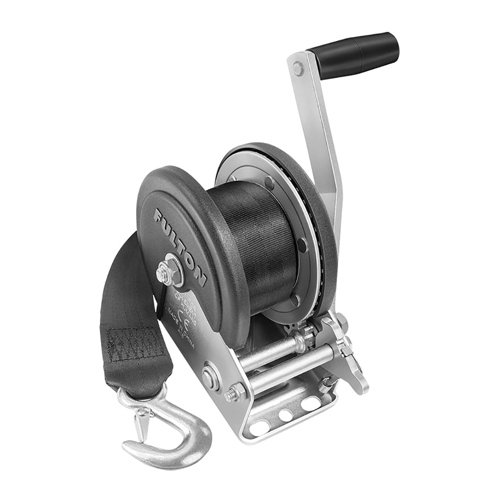 Fulton 1500lb Single Speed Winch w/20 Strap  Cover [142208] Online Hot Sale