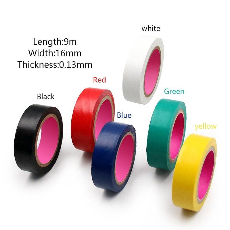 Color Electrical Tape PVC Wear-resistant Flame Retardant Lead-free Insulating Waterproof Eletrician White Black Red Blue Green Online