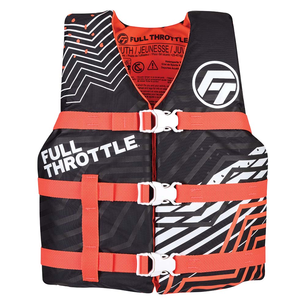 Full Throttle Youth Nylon Life Jacket – Pink/Black [112200-105-002-22] Online