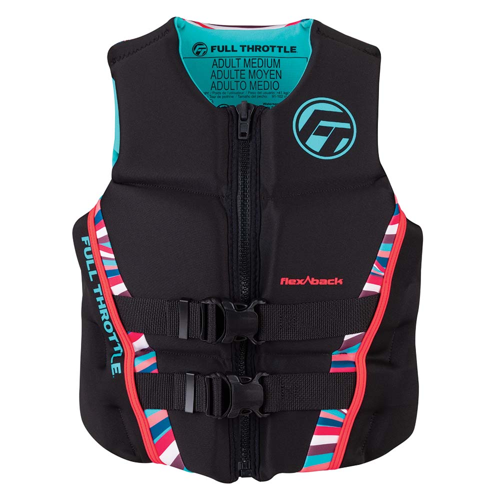 Full Throttle Womens Rapid-Dry Flex-Back Life Jacket – Womens S – Pink/Black [142500-105-820-22] Online Sale