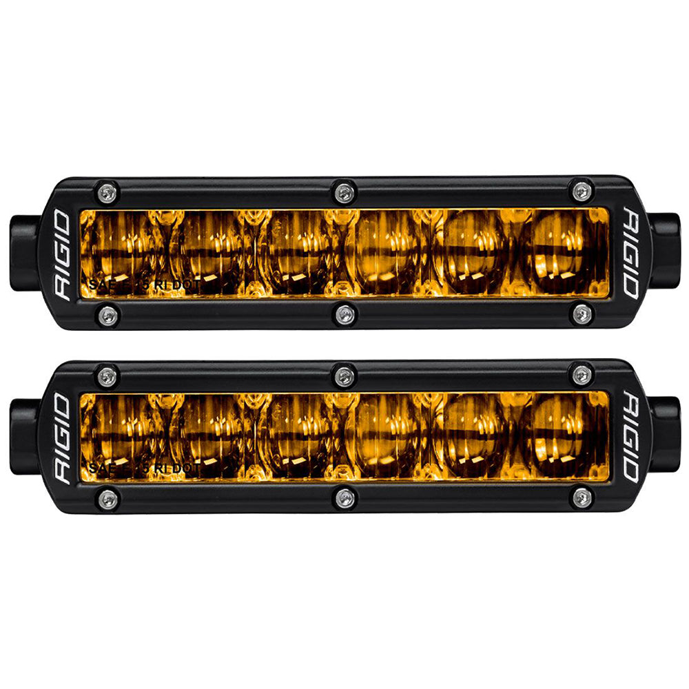 RIGID Industries 6″ SR-Series SAE Compliant Fog Light – Black w/Yellow Light [906704] Fashion
