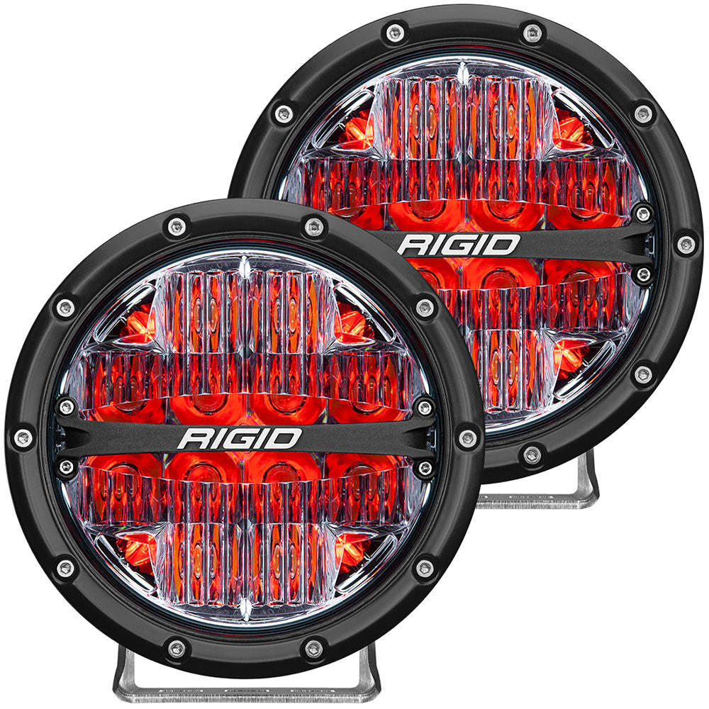 RIGID Industries 360-Series 6″ LED Off-Road Fog Light Drive Beam w/Red Backlight – Black Housing [36205] Online now