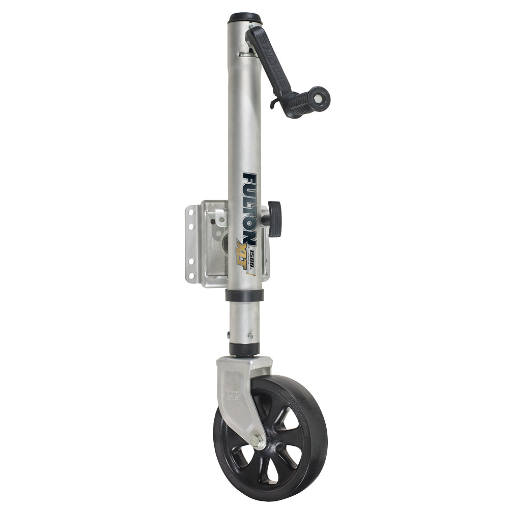 Fulton XLT 1500 lbs. Swing Away Bolt-On Jack w/12″ Travel & 8″ Poly Wheel – Sharkskin Finish [141133] Hot on Sale