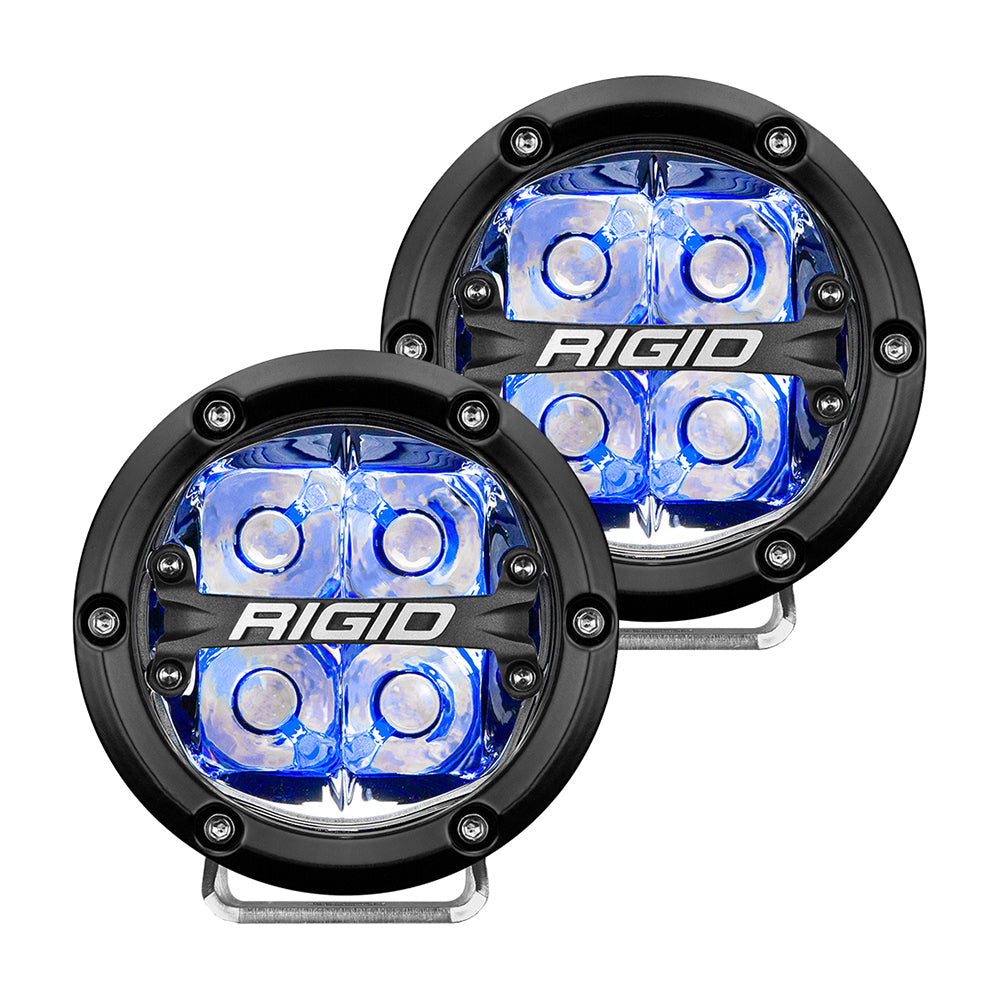 RIGID Industries 360-Series 4″ LED Off-Road Spot Beam w/Blue Backlight – Black Housing [36115] Online Sale