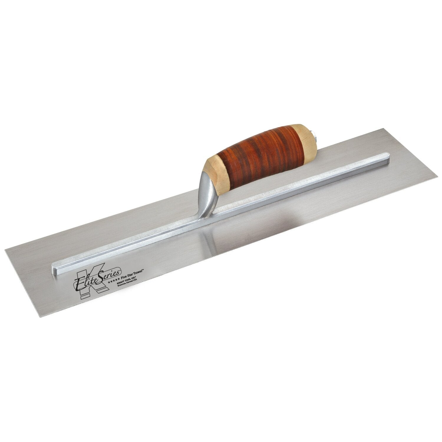 Kraft Tool CFE227L Elite Series Five Star 18″ x 4″ Carbon Steel Cement Trowel with Leather Handle Fashion