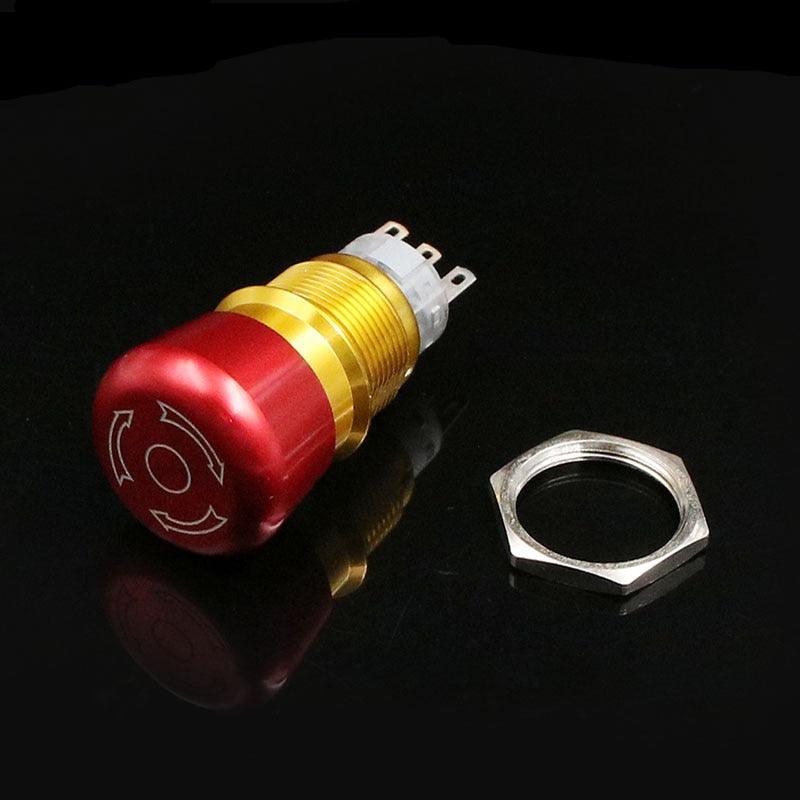EARU -19mm Elevator Lift Stainless Steel Metal Latching Emergency STOP Push Button Switch on Sale