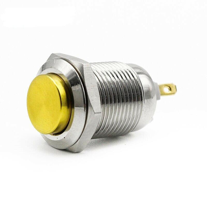 EARU -12mm Waterproof Momentary Metal Push Button Switch Stainless Steel Online now