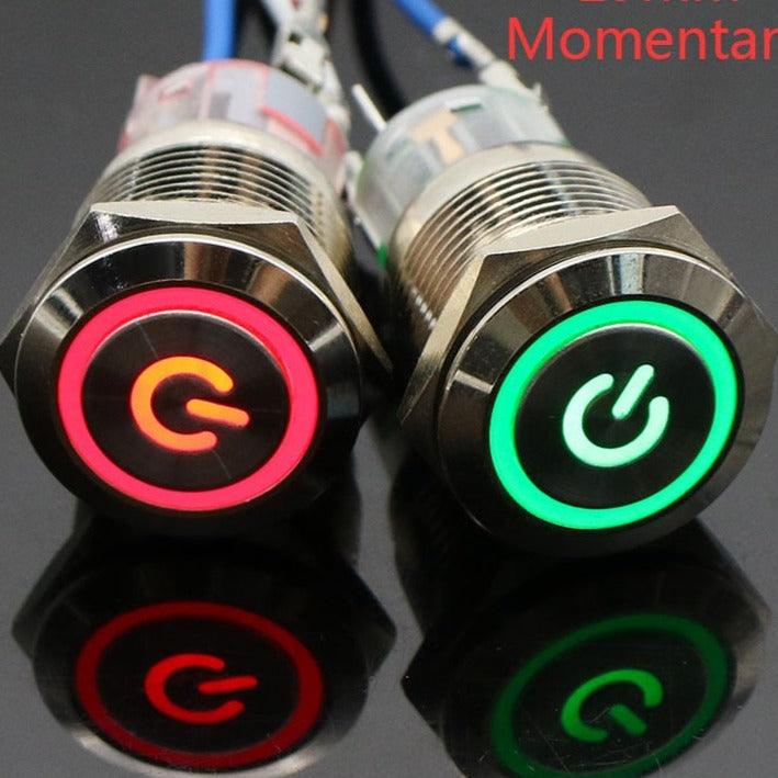 EARU -19mm Metal Stainless Steel Momentary Push Button Switch LED Lamp Online