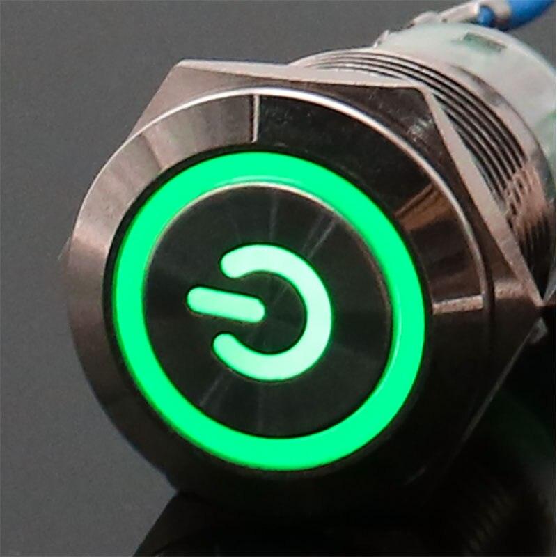 EARU -19mm Metal Stainless Steel Momentary Push Button Switch LED Lamp Online