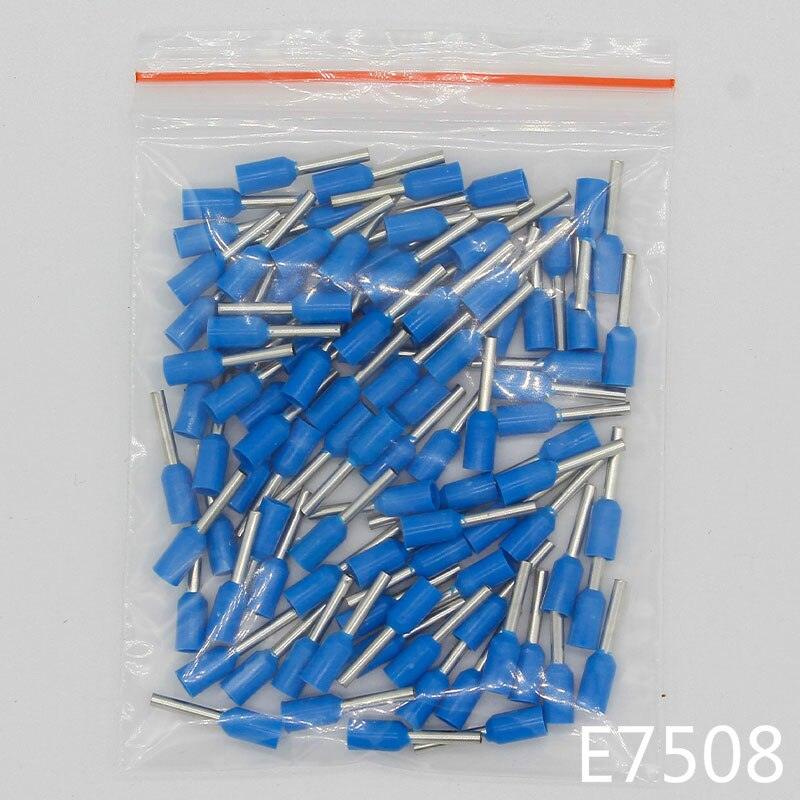 E7508 100PCS/Pack Tube insulating Insulated terminals 0.75MM2 Cable Wire Connector Insulating Crimp Terminal Connector E- Supply