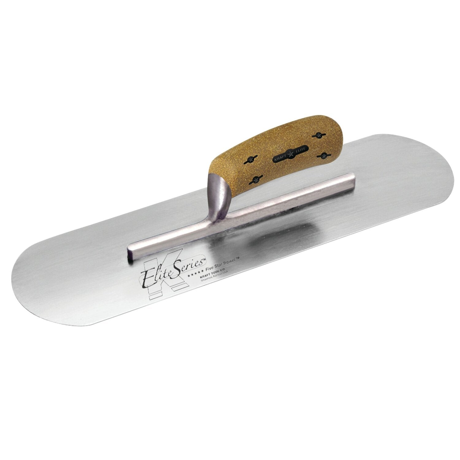 Kraft Tool CFE440K Elite Series Five Star 20″ x 5″ Carbon Steel Pool Trowel with Cork Handle on a Short Shank Fashion