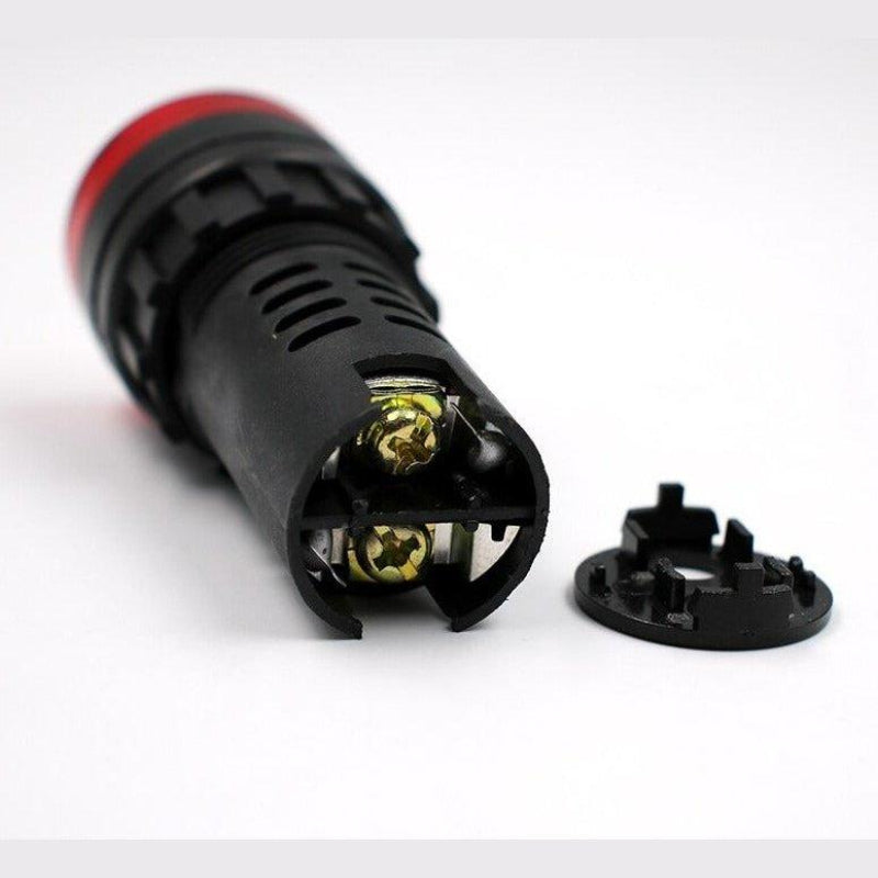 EARU -1pc AD16-22SM 12V 24V 110V 220V 380V 22mm Flash Signal Light Red LED Active Buzzer Beep Alarm Indicator Red Green Yellow Black Fashion