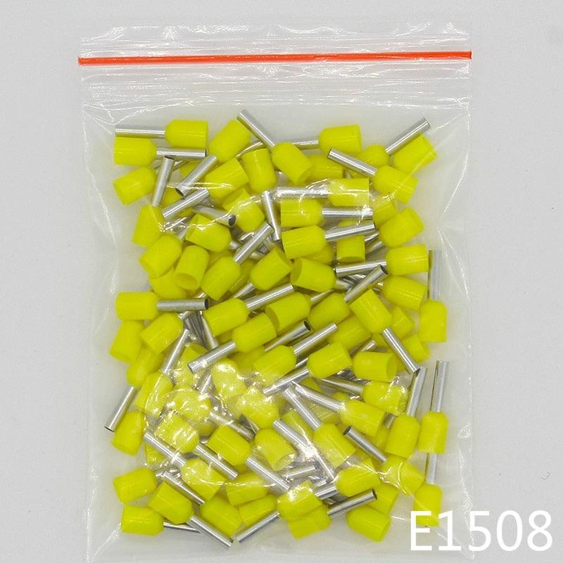 E1508 Tube insulating Insulated terminals 1.5MM2 100PCS/Pack Cable Wire Connector Insulating Crimp Terminal Connector E- Online now