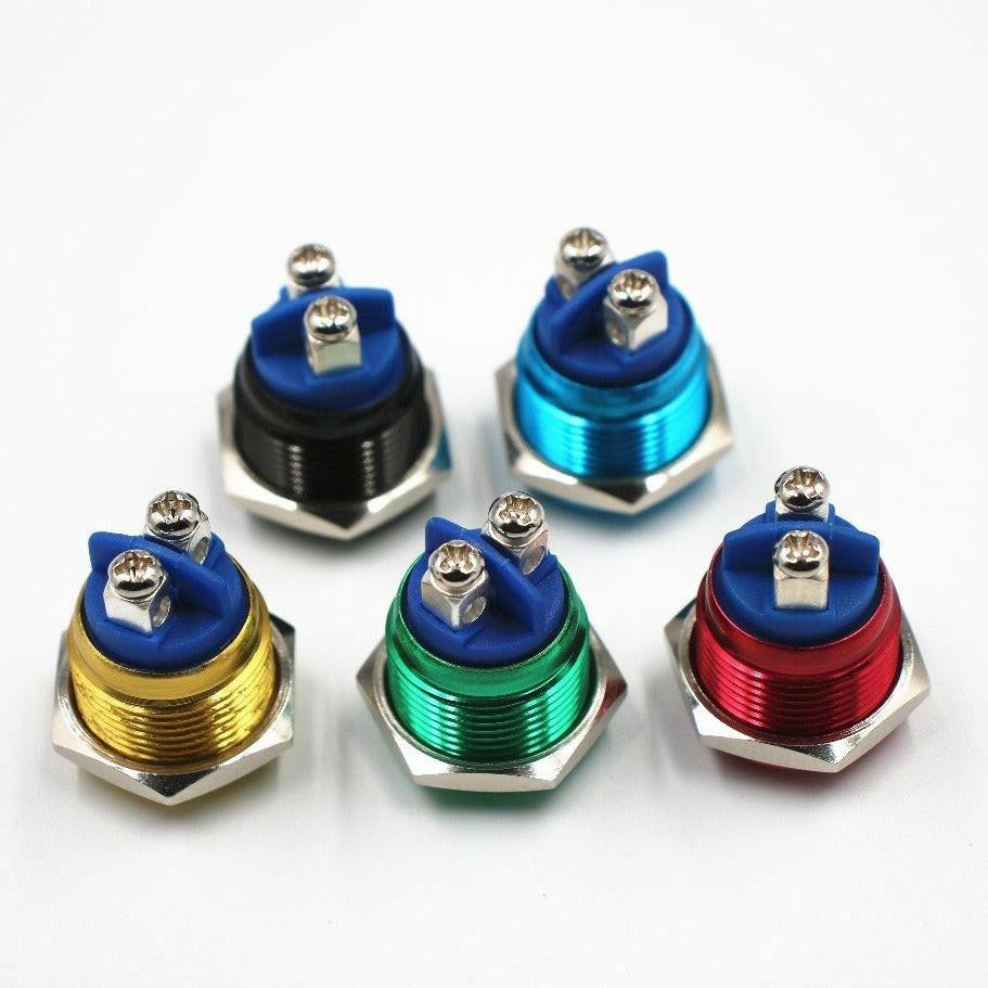 EARU -16mm High Head Waterproof Metal Push Button Reset Button Momentary Hot on Sale