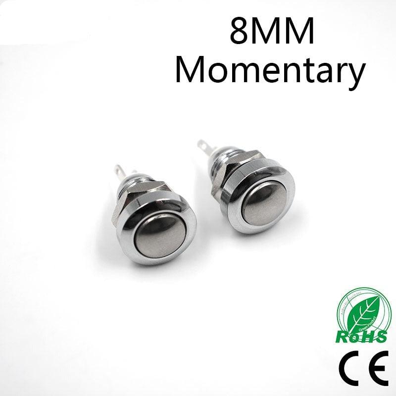 EARU -1pc 8mm Momentary Metal Push Button Switch Waterproof on Sale